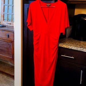 BOLD Element - Red bodycon ruched party dress